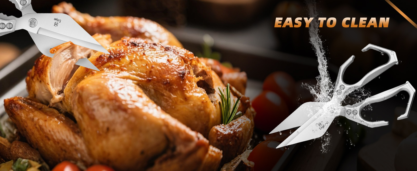 Kitchen Shears Set – Heavy Duty Japanese Stainless Steel Kitchen Scissors, Ultra Sharp Meat Scissors Dishwasher Safe, Cooking Scissor for Food, Christmas Gifts for Men Women