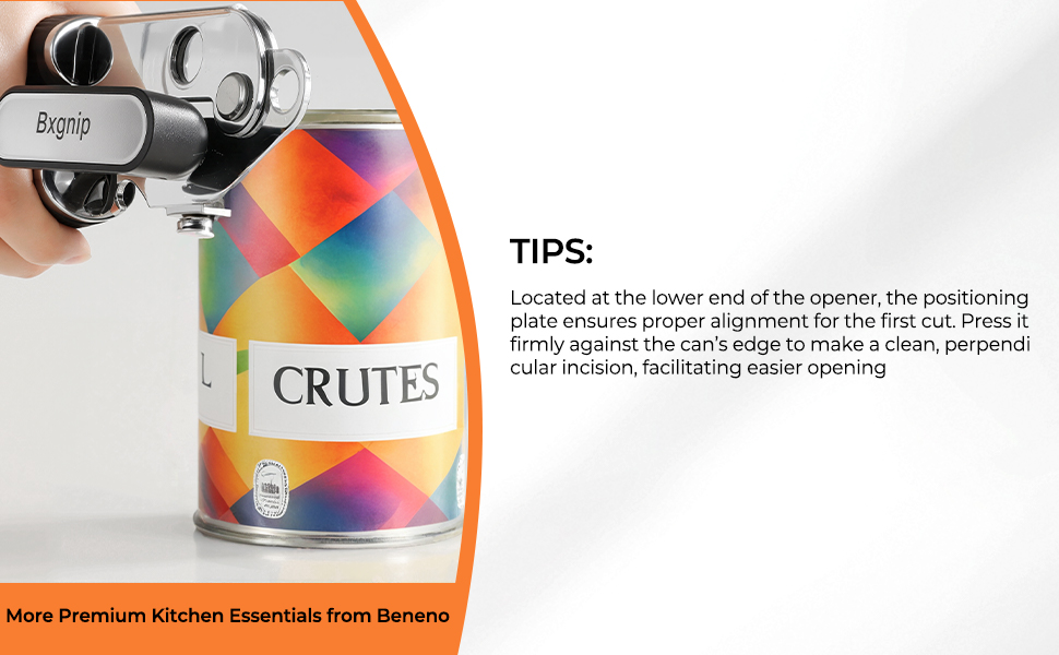 Can Opener Manual with Magnet,Soft Grip Rubber Handle Sharp Blade Smooth Edge,Effortless knob,Heavy Duty Can Opener with Multifunctional Bottle Opener