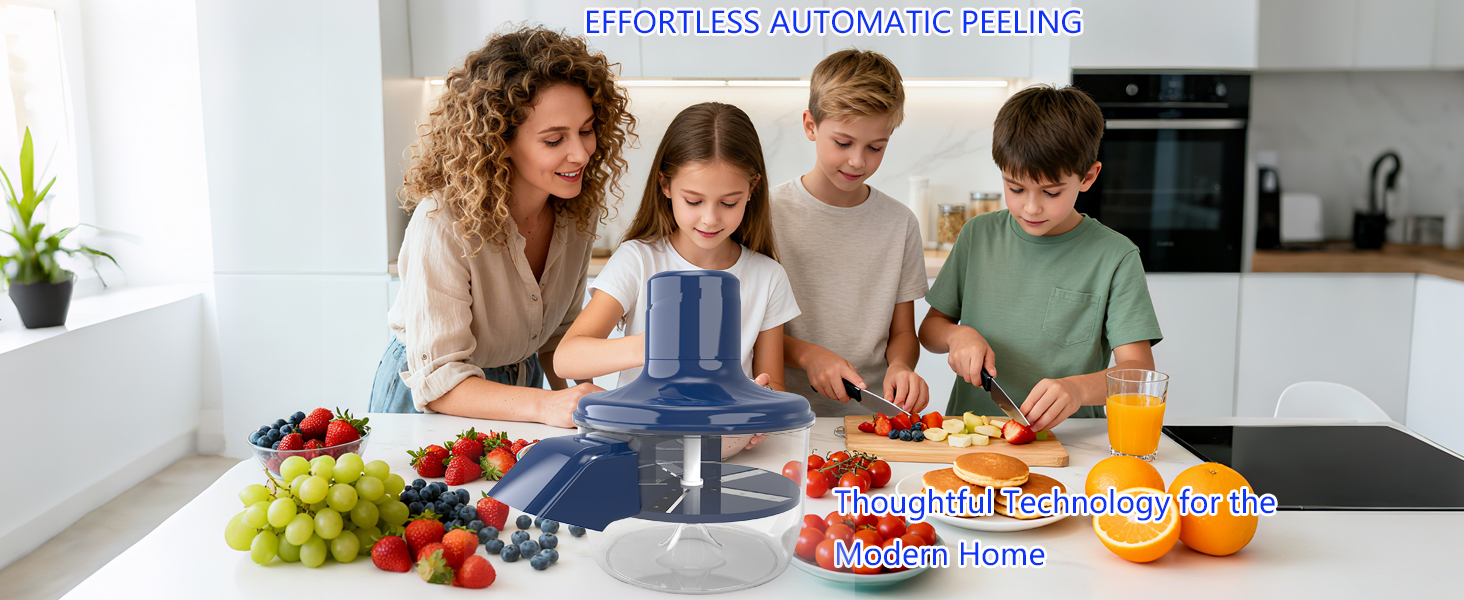 Automatic Grape Peeler Machine,Electric Peeling Machine for Grape,Automatic Garlic & Cherry Tomato Peeler Skin Remover Tool for Small Fruits,Efficient Peeling Kitchen Gadget for Home Use (Blue)