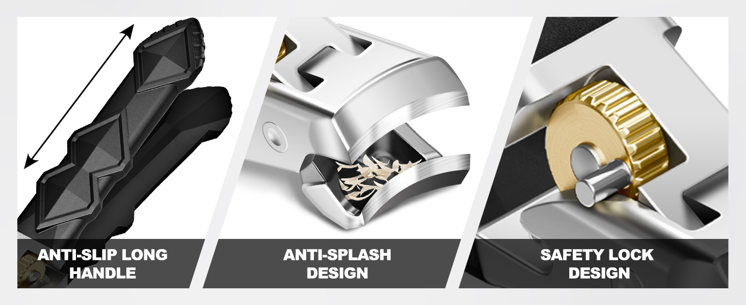 Toenail Clippers for Thick Toenails, Nail Clippers for Men with Wide Jaw Opening, Heavy Duty Ingrown Toe Nail Clippers with Long Handle for Seniors, Large Nail Cutter Set Gifts for Men Women