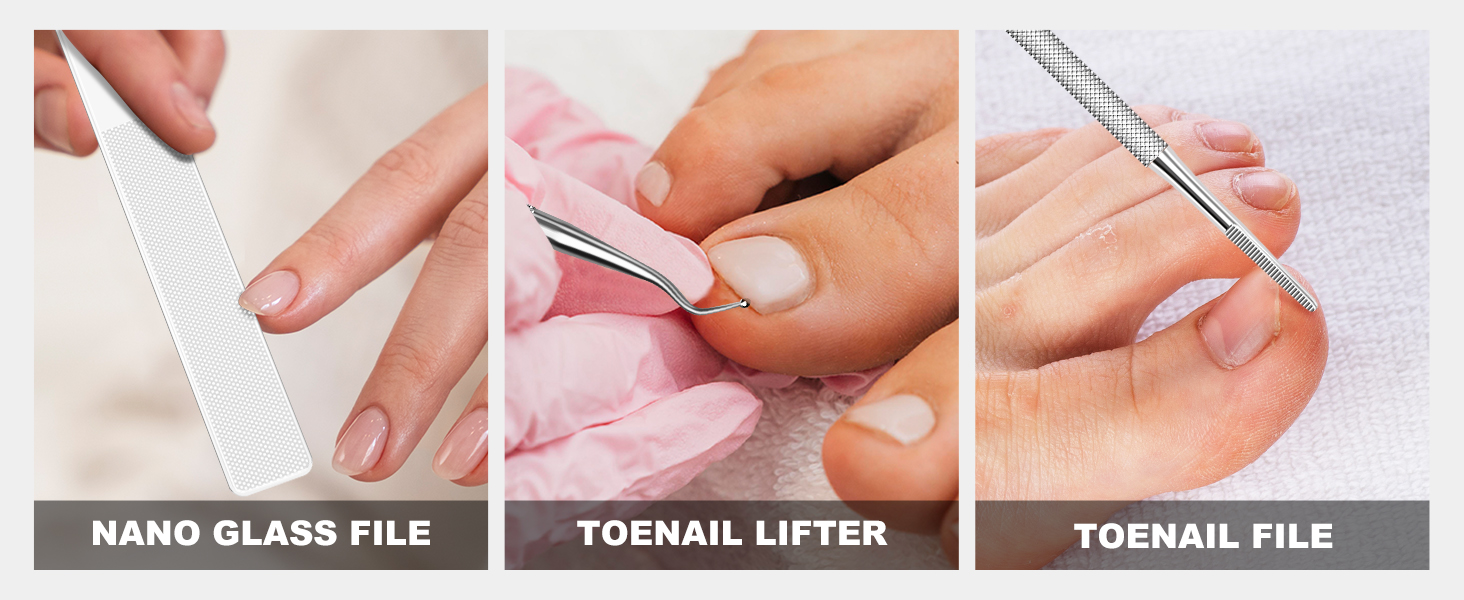 Toenail Clippers for Thick Toenails, Nail Clippers for Men with Wide Jaw Opening, Heavy Duty Ingrown Toe Nail Clippers with Long Handle for Seniors, Large Nail Cutter Set Gifts for Men Women