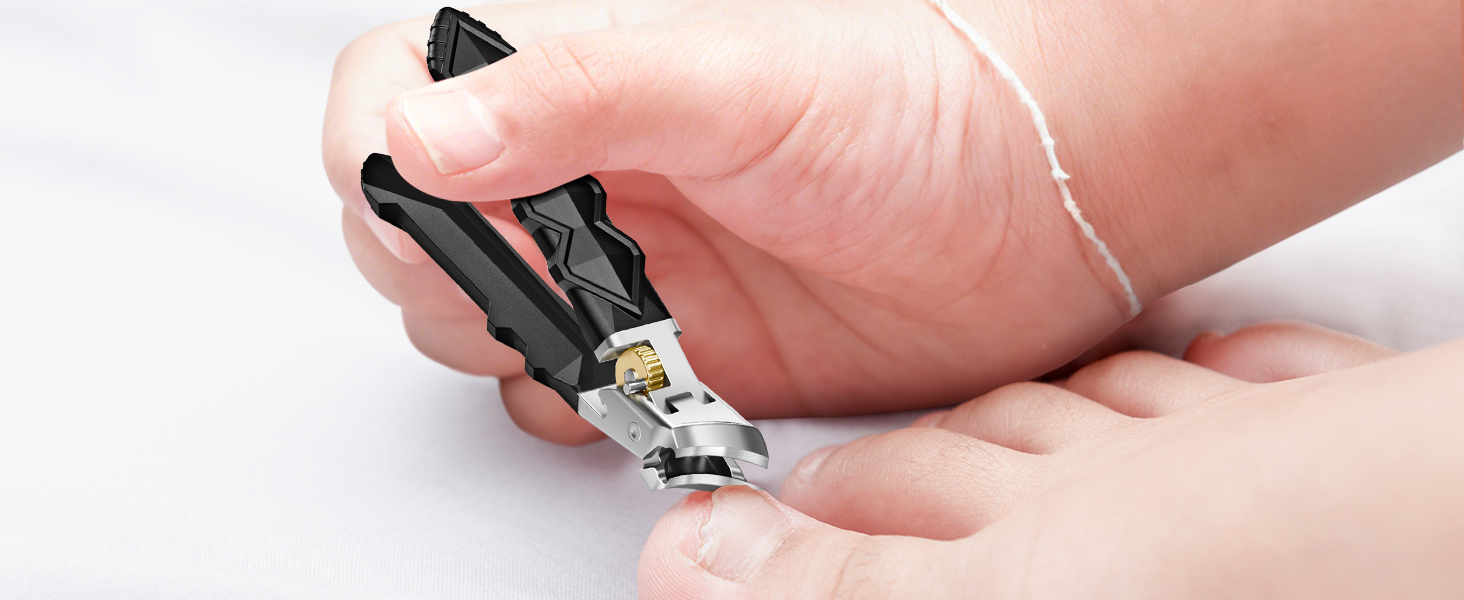 Toenail Clippers for Thick Toenails, Nail Clippers for Men with Wide Jaw Opening, Heavy Duty Ingrown Toe Nail Clippers with Long Handle for Seniors, Large Nail Cutter Set Gifts for Men Women