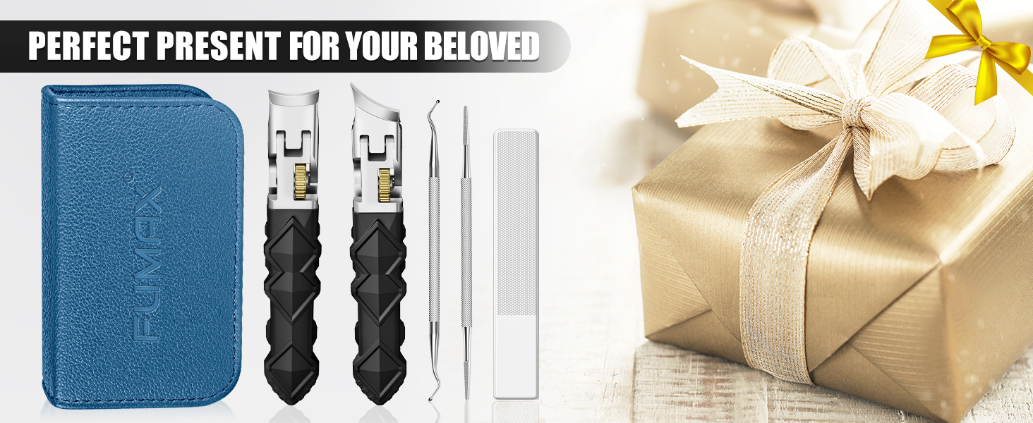 Toenail Clippers for Thick Toenails, Nail Clippers for Men with Wide Jaw Opening, Heavy Duty Ingrown Toe Nail Clippers with Long Handle for Seniors, Large Nail Cutter Set Gifts for Men Women