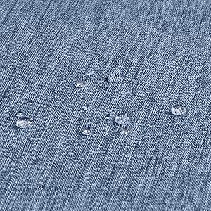 Cloth Place Mats Set of 8–Reusable Rectangular Waterproof Fabric Polyester Washable Wipeable Heat Resistant Linen for Kitchen Dining Dinner Restaurant Wedding Table(Denim blue/13x19 Inch)