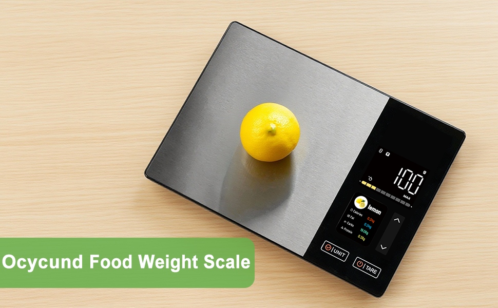 Smart Food Scale with Nutritional Calculator, Digital Kitchen Scale for Weight Loss, Free App with 23 Nutrients & Calorie Tracking, Digital Weight Grams & Ounces, 11 lb/5 kg