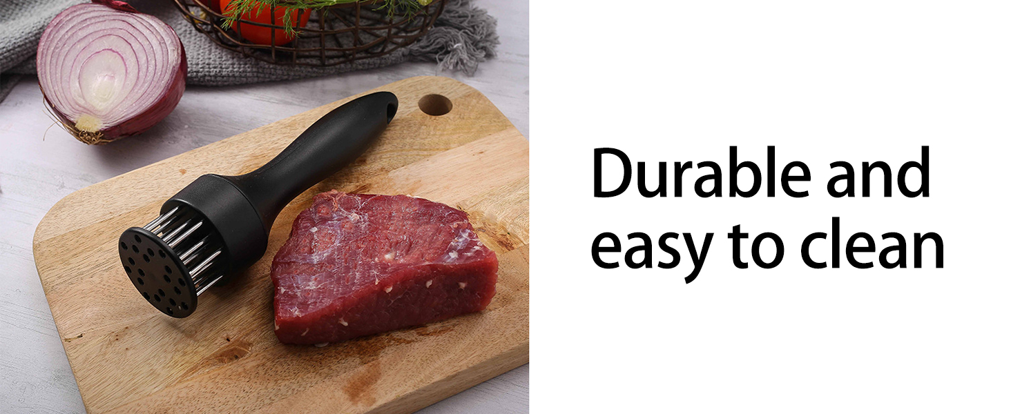 Meat Tenderizer Tool, Stainless Steel Needle Blade Design for Beef, Chicken, Steak, and Pork, Easy-to-Use Tenderizing Tool for Home Cooking