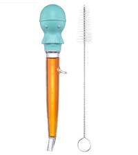 U-Taste 8in Kitchen Plating Tweezer: 18/8 Stainless Steel Food-Grade Metal Food Tong, Seamless-Welding, Sturdy and Flexible with Non-Slip Tips for Serving, Decorating, Cooking, Baking (Pointed Tip)