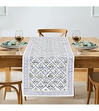 Ridhi Light Steel Blue Hand Block Print Cotton Waffle Dish Cloth Set of 6-12x12 Inch Super Absorbent, Soft, Reusable Kitchen Towels for Dish Drying Cleaning, Ideal for Spring, Easter, Valentine