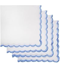 Ridhi Light Steel Blue Hand Block Print Cotton Waffle Dish Cloth Set of 6-12x12 Inch Super Absorbent, Soft, Reusable Kitchen Towels for Dish Drying Cleaning, Ideal for Spring, Easter, Valentine