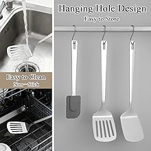 Berglander Stainless Steel Spatulas Set 3pcs, Metal Spatula Solid&Slotted&Flexible Turner, Heavy Duty Sturdy Kitchen Spatula, High Heat Resistant Cooking Utensils for Nonstick Cookware
