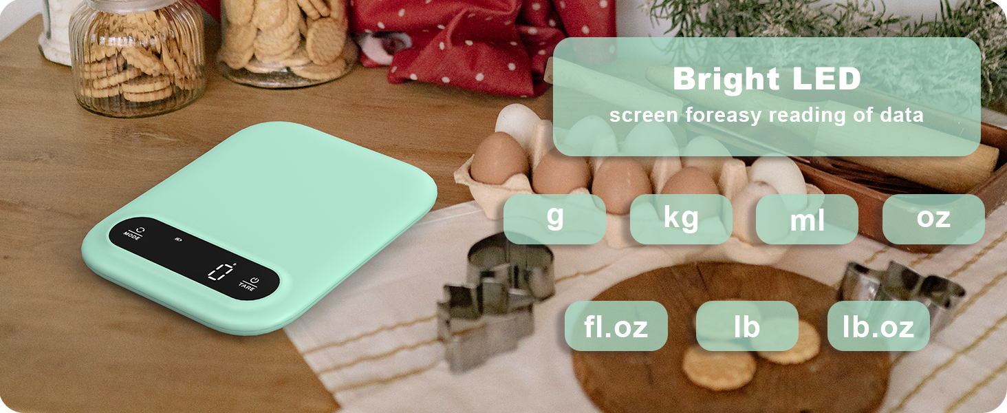 Digital Food Scale 11lb/0.01oz, Kitchen Scales Digital Weight Grams and Oz for Weight Loss, Baking and Cooking,LED Display，with Tare Function