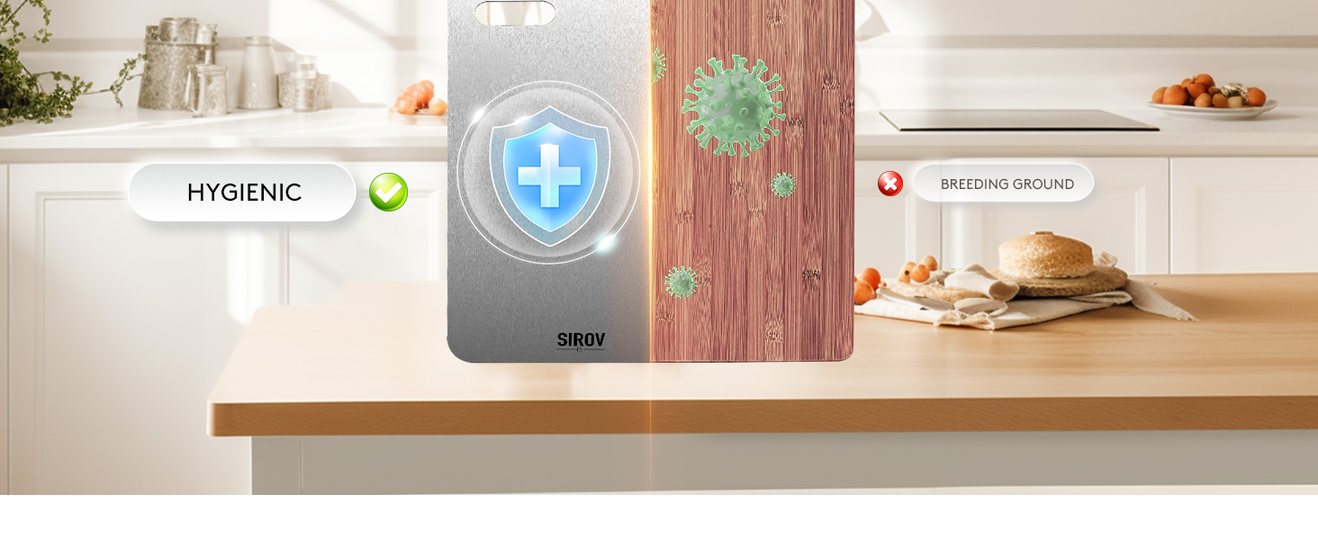 Titanium Cutting Board, 100% Pure Titanium Cutting Boards For Kitchen, Best Non Toxic chopping board, Dishwasher safe, Hygiene and Durability for Meat, Fruit, and Vegetables (Set of 3)