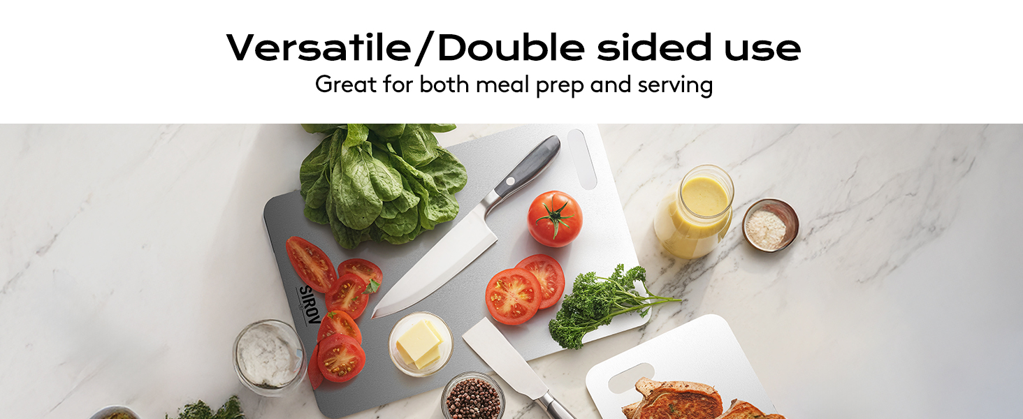 Titanium Cutting Board, 100% Pure Titanium Cutting Boards For Kitchen, Best Non Toxic chopping board, Dishwasher safe, Hygiene and Durability for Meat, Fruit, and Vegetables (Set of 3)