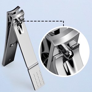 Nail Clippers Set - Toenail Clippers & Fingernail Clipper Combo, Dual-Size Stainless Steel Nail Cutters for Home/Travel, Anti-Slip Grip, Ingrown Nail Care Tool (Silvery-S)