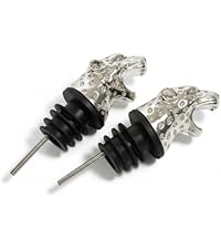 SMOKEY COCKTAIL 2 Pcs Horse Wine Stopper Pourer – Metal & Rubber Seal | Perfect for Bottle Stoppers Bar Champagne Liquor, Decorative Reusable - Father Day, Birthday Gifting for Men Women