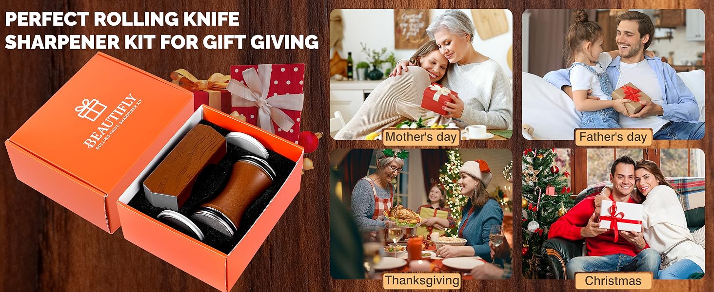 Rolling Knife Sharpener Kit, Knife Sharpener Tool with Replaceable Discs Diamond & Ceramic,15 & 20 Degree Multi-Purpose Magnetic Base, Suitable for Small, Medium, and Large Knives