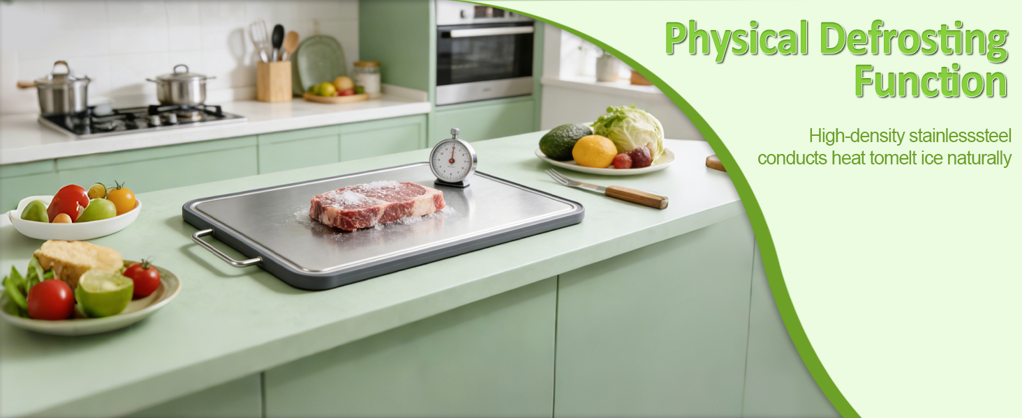 Stainless Steel Cutting Board (17x11"), Large Heavy Duty Double Sided 316 Metal Chopping Board for Kitchen, Food Grade, Deep Juice Grooves, Non-Toxic, Dishwasher Safe for Meat & Veggies