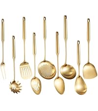 Stainless Steel Kitchen Utensils 12 Pcs, Small Cooking Utensils Set,Spatulas,Ladle,Skimmer,Tunners,Serving Spoon,Spaghetti Spoon,Fork,Potato Masher,Egg Whisk,Tongs,Dishwasher Safe