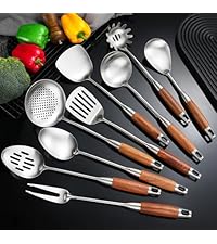 Stainless Steel Kitchen Utensils 12 Pcs, Small Cooking Utensils Set,Spatulas,Ladle,Skimmer,Tunners,Serving Spoon,Spaghetti Spoon,Fork,Potato Masher,Egg Whisk,Tongs,Dishwasher Safe