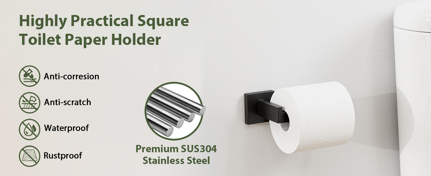 10-Pieces Matte Black Bathroom Accessories Set, 24 Inch Bathroom Hardware Set, SUS304 Stainless Steel Bath Towel Bar Set, Towel Racks for Bathroom Wall Mounted