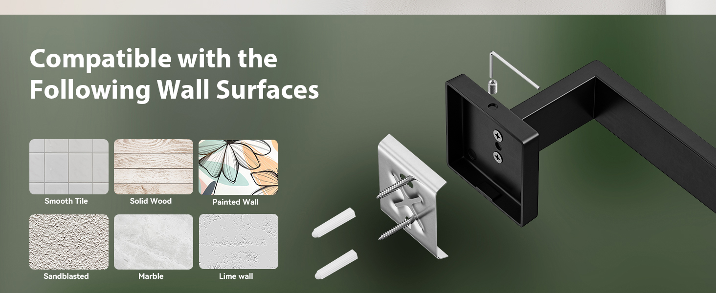 10-Pieces Matte Black Bathroom Accessories Set, 24 Inch Bathroom Hardware Set, SUS304 Stainless Steel Bath Towel Bar Set, Towel Racks for Bathroom Wall Mounted