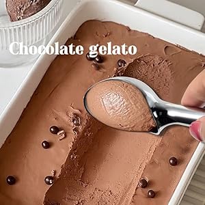 Zinc Alloy Ice Cream Scoop with Hook, Heavy-Duty One-Piece Design for Effortless Scooping, Comfortable to Hold
