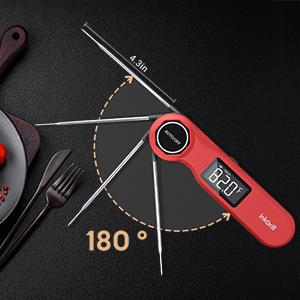 Rechargeable 0.5 Sec Reading Instant Read Meat Thermometer for Cooking, Digital Food Thermometer with High Precision Sensor, 1.42