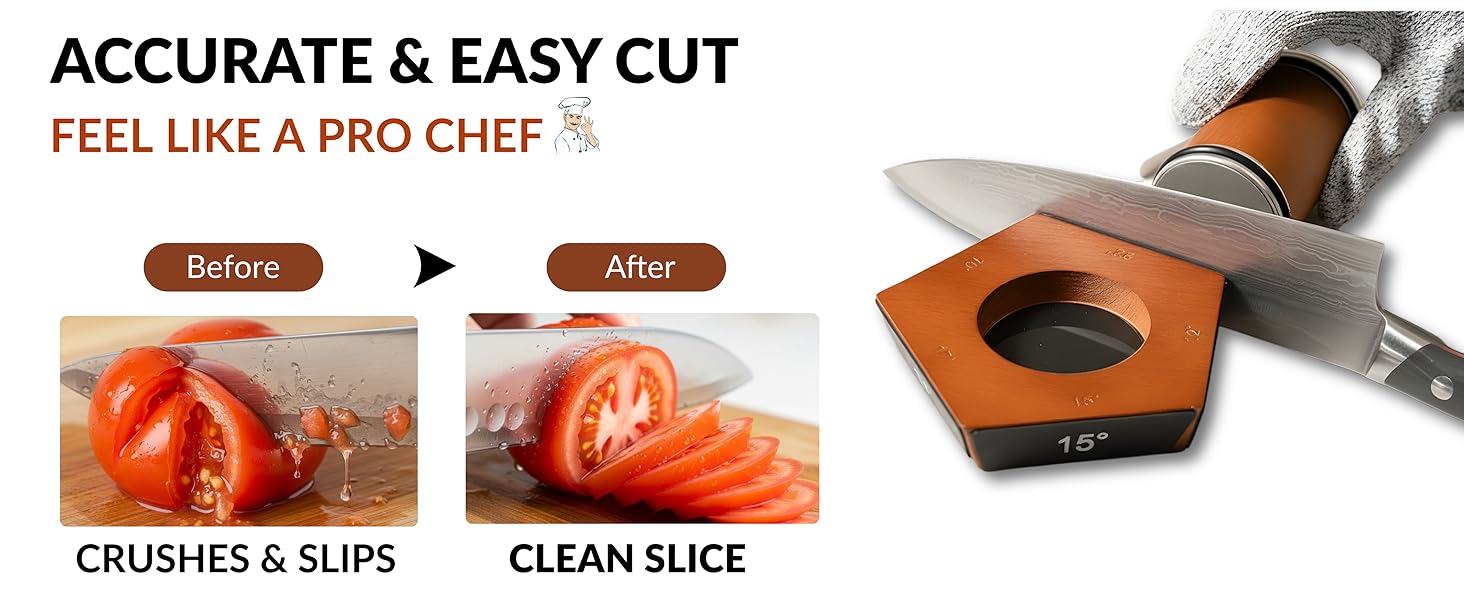 5 Angles High Carbon Stainless Steel Rolling Knife Sharpener with 400, 1000 & 3000 Replacement Discs - Blunt Knife Sharpening Kit with 12°, 15°, 17°, 19° and 22° Sharpening for Kitchen & Chef's Knives