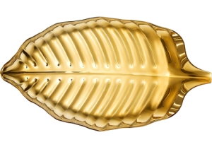 4 Pack Gold Leaf Spoon Rest, 6.7