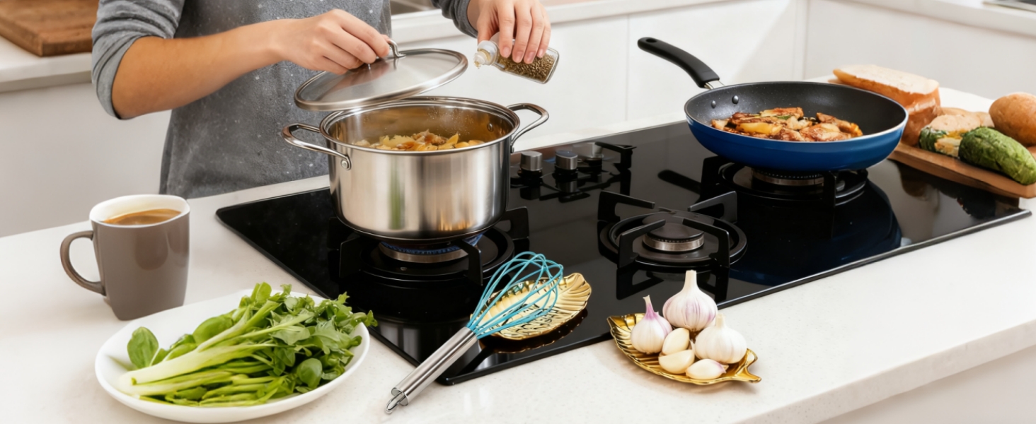 4 Pack Gold Leaf Spoon Rest, 6.7