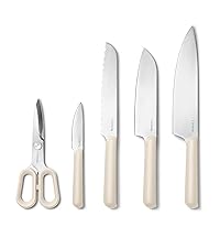 Caraway 4-Piece Mini Wooden Kitchen Utensils Set for Cooking, Serving, and Plating - Includes Mini Spoon, Scraper, Spatula, and Tongs