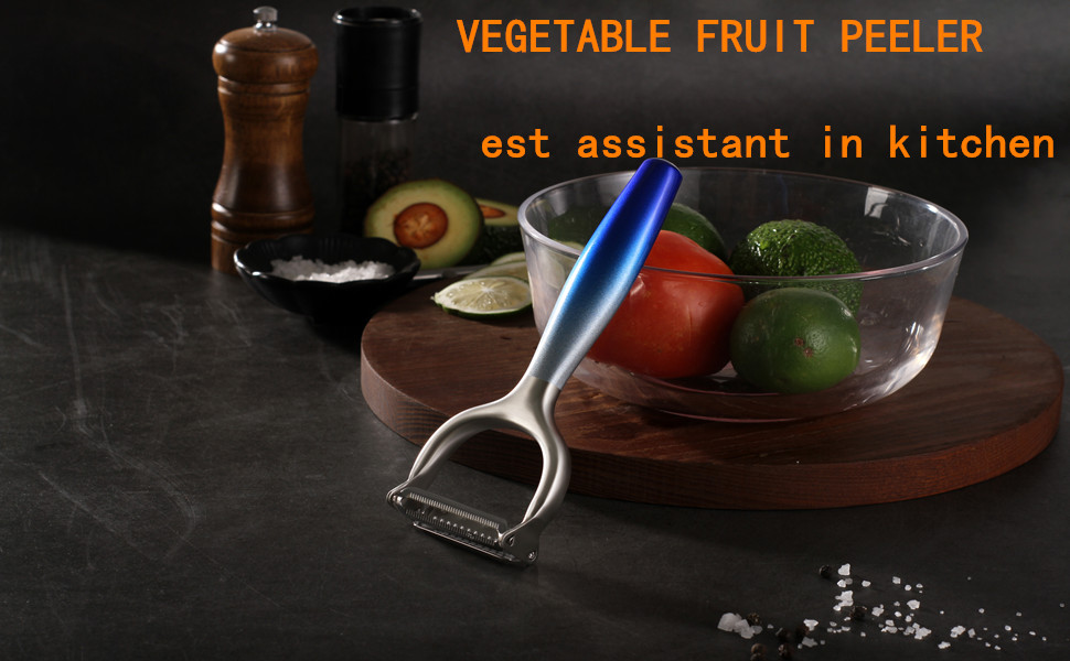 Vegetable Apple Peelers for kitchen, Fruit, Carrot, Veggie, Potatoes Peeler, with Ergonomic Non-Slip Handle Sharp Blade Good Sturdy With Julienne Function, (2-in-1)