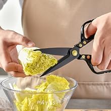 Kitchen Scissors - Heavy Duty Kitchen Shears with Stainless Steel Titanium-Coated Blades for Food, Poultry, Meat & Herbs - Sharp All Purpose Cooking Scissors Dishwasher Safe