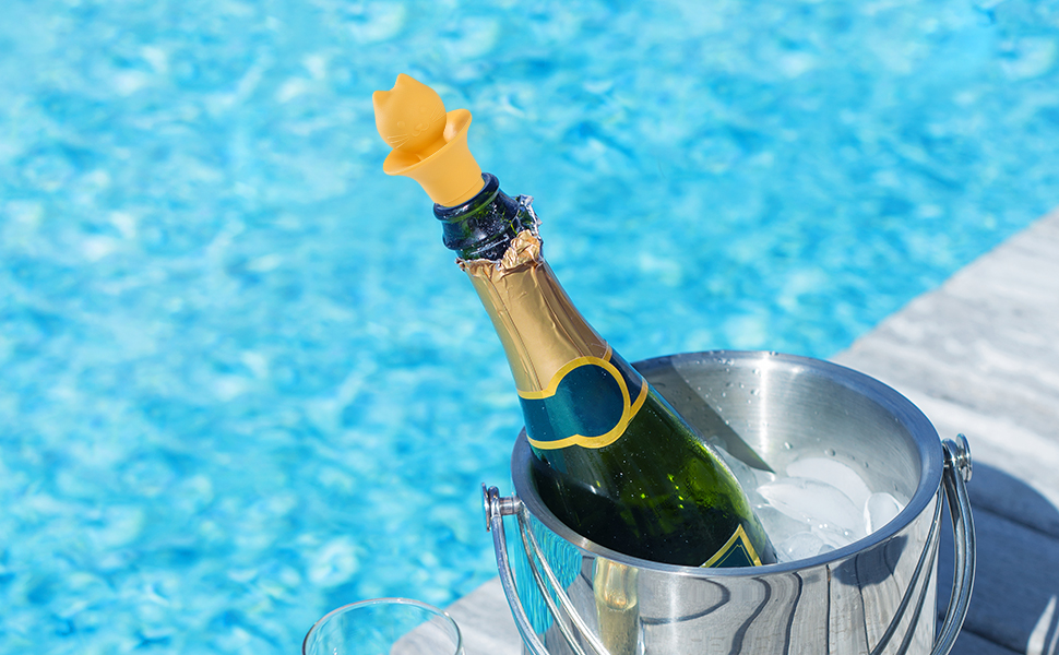 2025 New Cat Shaped Wine Stopper & Pourer | 2 Sets Reusable Silicone Seal Caps for Wine Bottles | Keep Beverage Fresh Kitchen Bars