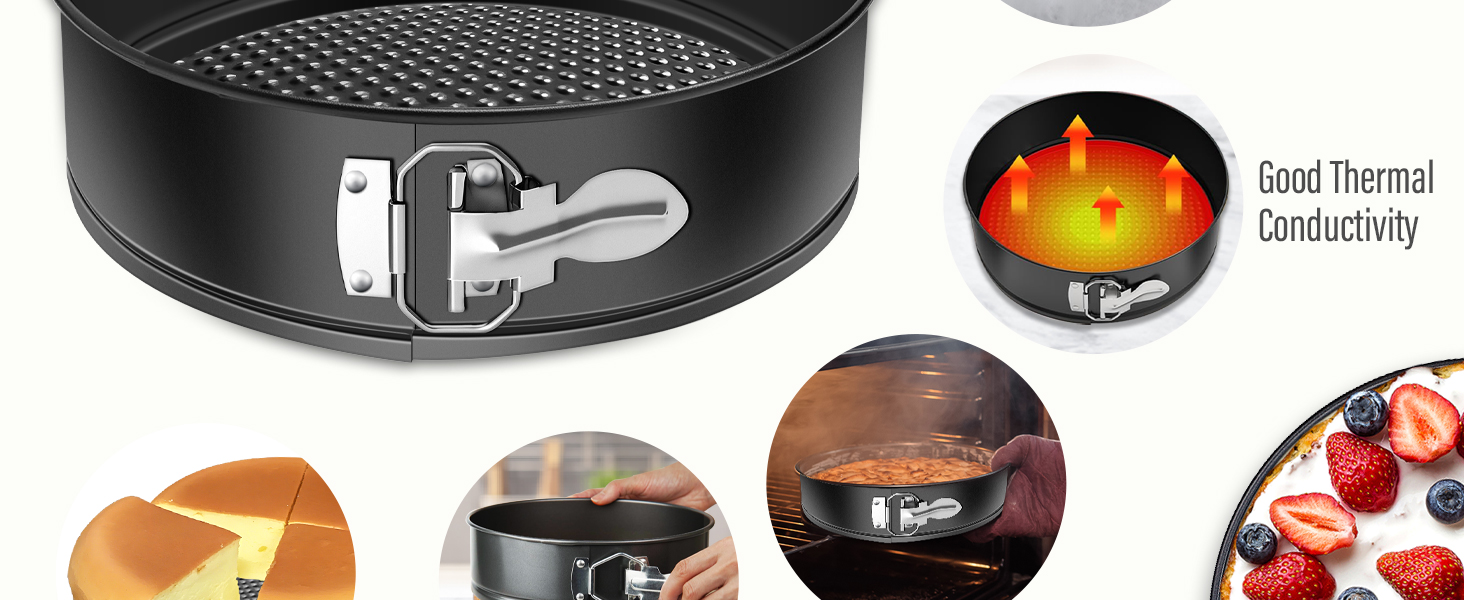 Vakoo Springform Pan - Nonstick, Leakproof Cheesecake Pan for Baking, Easy Release, No Parchment Paper Needed, 7 Inch