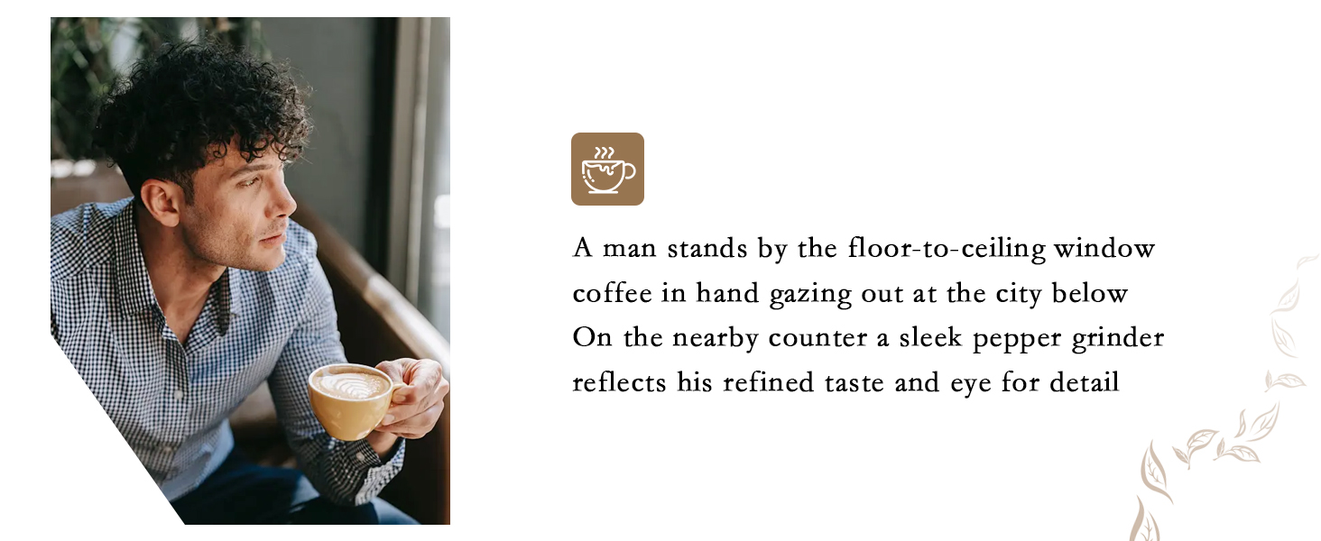 2 Pack Salt and Pepper Grinder Set, Premium Acrylic Salt and Pepper Mills - Manual Oak Wooden Shakers with Adjustable Ceramic Core-8 Inches