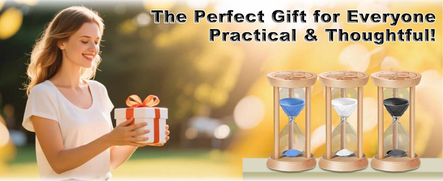 1 Minute Sand Timer Hourglass, 1 Min Wooden Sand Clock, One Minute Wood Hour Glass, Mini Reloj De Arena, Small Sandglass for Toothbrush Timer, Cooking, Decorative, Work, Game, Gift, White