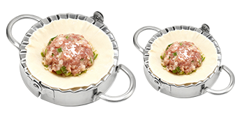 Stainless Steel Dumpling Maker Kit With Stuffing Spoon, Includes 2Pcs Small Dumpling Molds and 2 Large Ravioli Maker Press, Easy-tool for Dumpling Pastry Pie Making