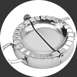 Stainless Steel Dumpling Maker Kit With Stuffing Spoon, Includes 2Pcs Small Dumpling Molds and 2 Large Ravioli Maker Press, Easy-tool for Dumpling Pastry Pie Making