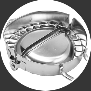 Stainless Steel Dumpling Maker Kit With Stuffing Spoon, Includes 2Pcs Small Dumpling Molds and 2 Large Ravioli Maker Press, Easy-tool for Dumpling Pastry Pie Making