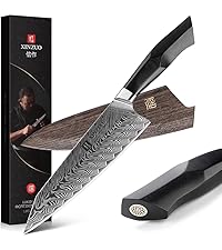 XINZUO Sharp Kitchen Scissors with Black Handle,110 Layers Damascus Steel Multipurpose Heavy Duty Kitchen Shears for Poultry/Vegetables/Fish/Nuts