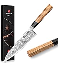 XINZUO Sharp Kitchen Scissors with Black Handle,110 Layers Damascus Steel Multipurpose Heavy Duty Kitchen Shears for Poultry/Vegetables/Fish/Nuts
