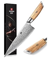 XINZUO Sharp Kitchen Scissors with Black Handle,110 Layers Damascus Steel Multipurpose Heavy Duty Kitchen Shears for Poultry/Vegetables/Fish/Nuts