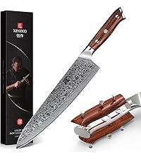 XINZUO Sharp Kitchen Scissors with Black Handle,110 Layers Damascus Steel Multipurpose Heavy Duty Kitchen Shears for Poultry/Vegetables/Fish/Nuts