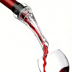 Wine Aerator Pourer | Aerates wine for richer flavor and aroma, no-drip design prevents spills, professional quality for optimal aeration, perfect as a gift for wine lovers and enthusiasts.
