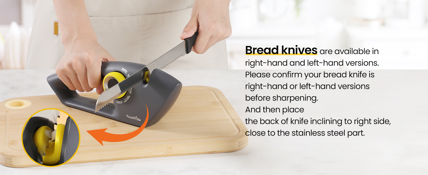 5 in 1 Knife Sharpener with 5 Stages including Tungsten, Diamond, Ceramic for Scissors and All Kinds of Kitchen Knives with Straight and Serrated Blades
