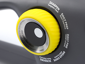 5 in 1 Knife Sharpener with 5 Stages including Tungsten, Diamond, Ceramic for Scissors and All Kinds of Kitchen Knives with Straight and Serrated Blades