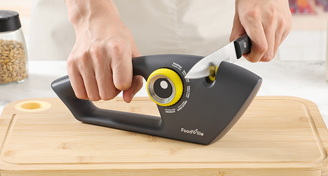 5 in 1 Knife Sharpener with 5 Stages including Tungsten, Diamond, Ceramic for Scissors and All Kinds of Kitchen Knives with Straight and Serrated Blades