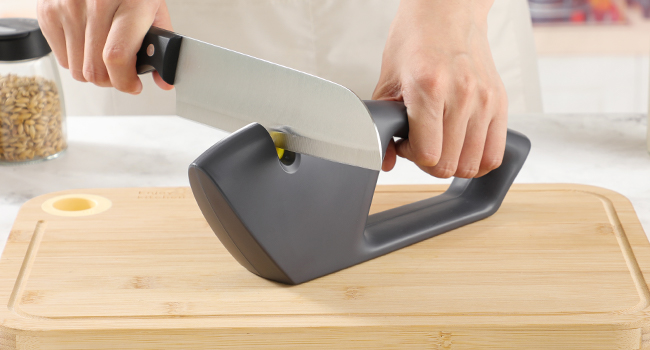 5 in 1 Knife Sharpener with 5 Stages including Tungsten, Diamond, Ceramic for Scissors and All Kinds of Kitchen Knives with Straight and Serrated Blades