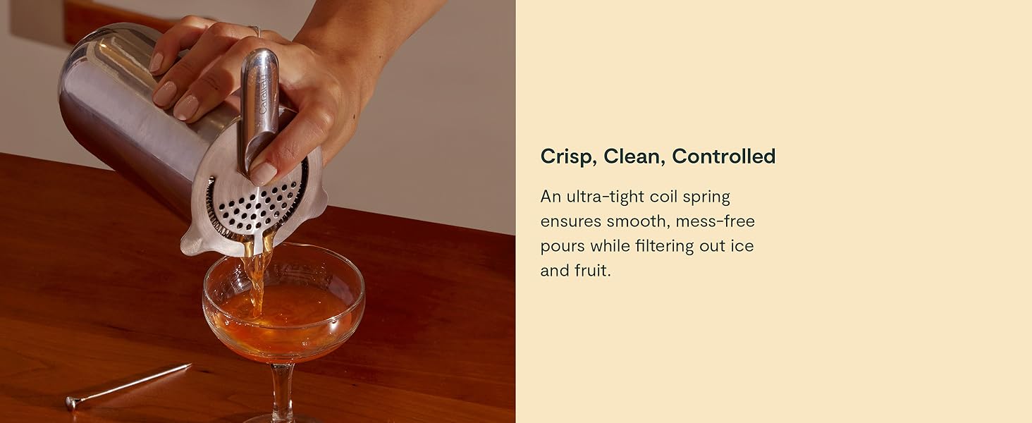 Caraway 9-Piece Complete Bar Set - Cocktail Shaker, Jigger, Muddler, Wine Key, Strainer, Bar Spoon, Storage Organizer, Magnetic Backer - Bartender Accessories - Tools for Home Bartending - Gray